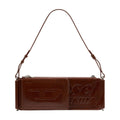Diesel Logo-Embossed Synthetic Shoulder Bag — Brown