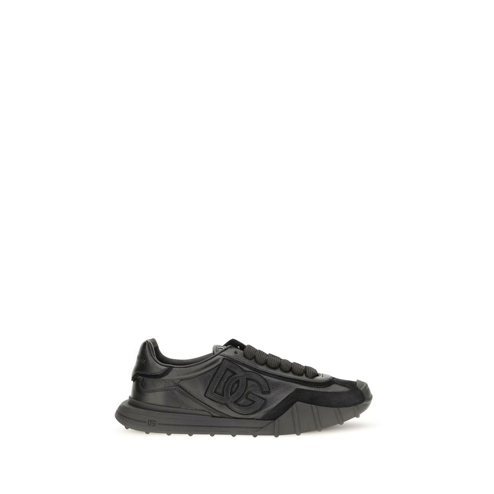 Dolce & Gabbana Calf Leather Athletic Sneaker — Black