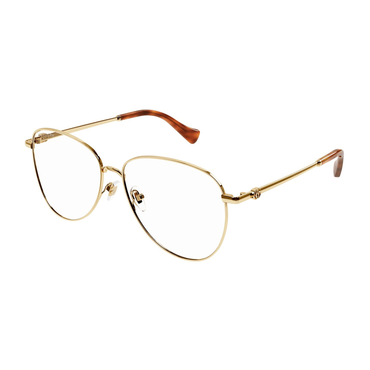 Gucci GG1419S004 Gold-Tone Aviator Eyeglasses — Gold