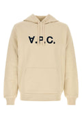 A.P.C. Logo-Embroidered Stretch Cotton Sweatshirt — Beige