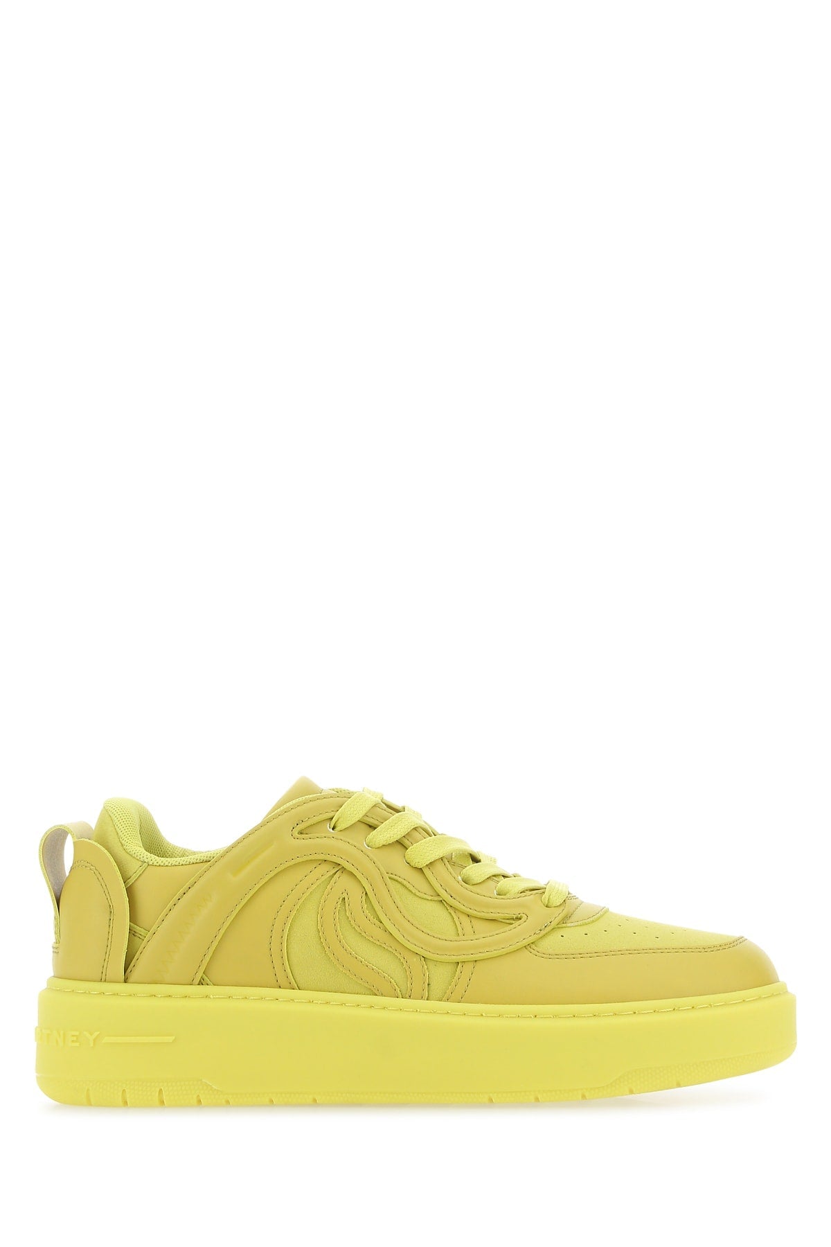 Stella McCartney Quilted Leather Platform Sneaker — Yellow