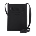 Alexander McQueen Logo-Embossed Crossbody Bag — Black