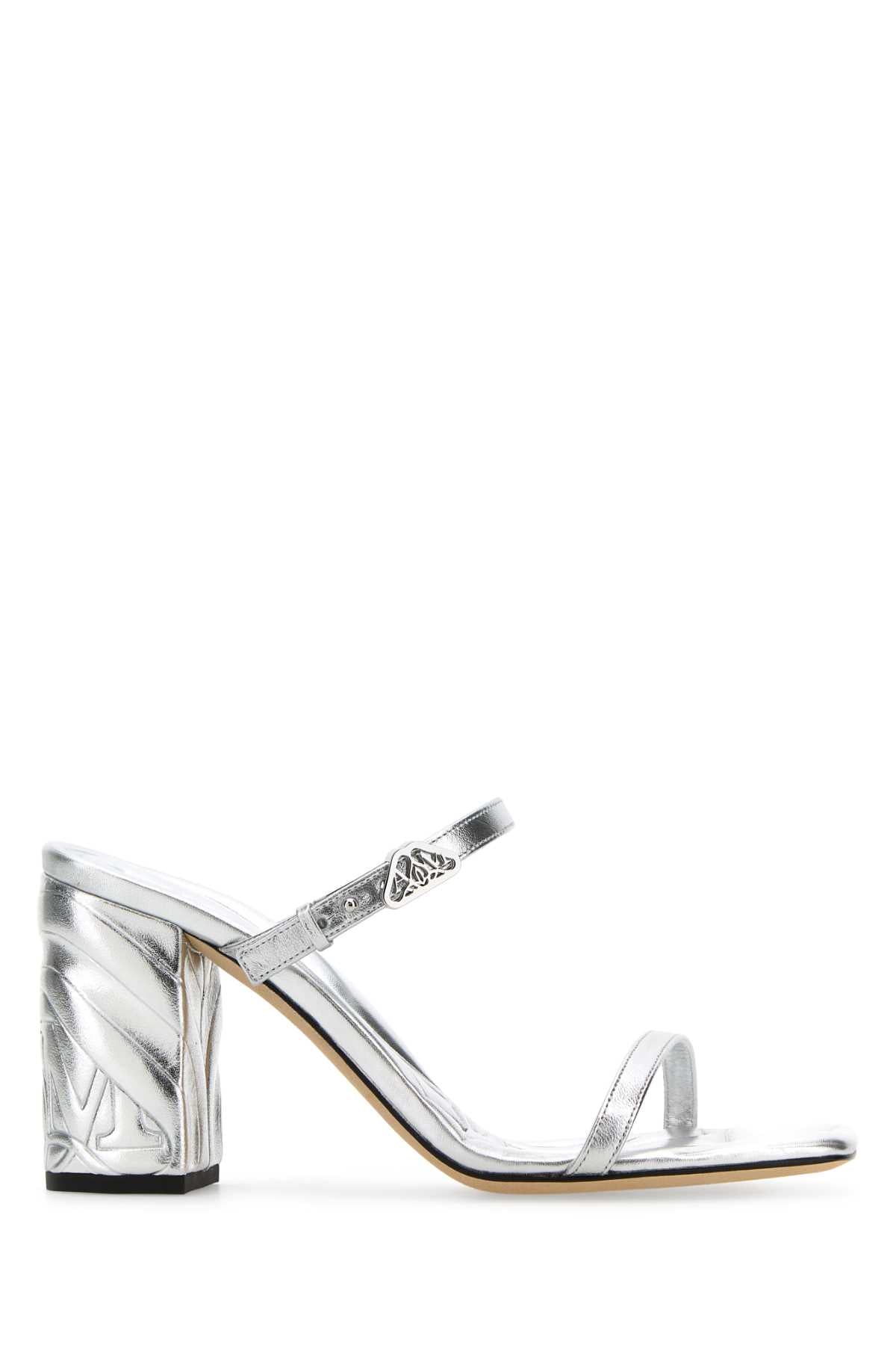 Alexander McQueen Stringate Sandal — Silver