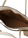 Coach Smooth Leather Tote Bag — Beige
