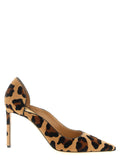 Francesco Russo Leopard-Pony Goatskin Heel — Multicolor