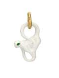 Bottega Veneta Enamel Monkey Charm — White