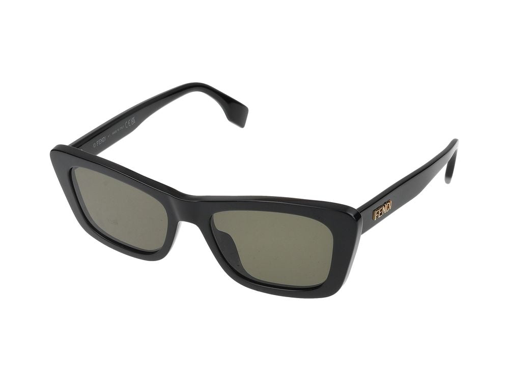 Maison Fendi FE40185I Black Rectangular Sunglasses — Black