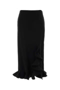 Moschino Ruffled Jersey Skirt — Black