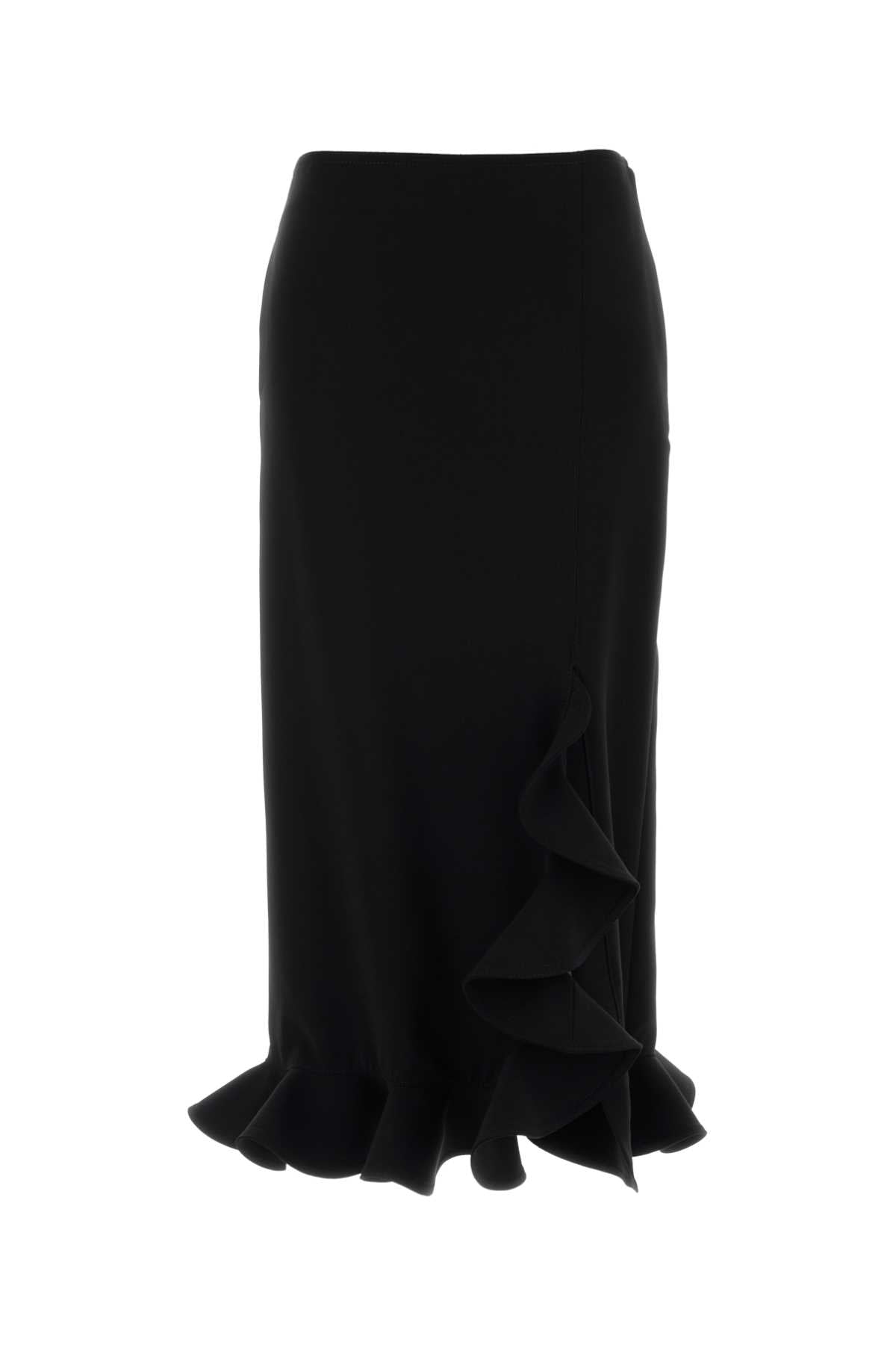 Moschino Ruffled Jersey Skirt — Black