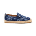 Hogan Denim Floral Print Espadrille Sandal — Navy