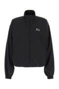Balenciaga Logo-Embroidered Jacket — Black