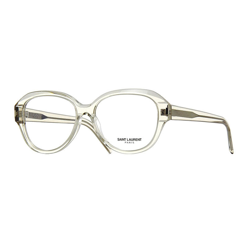 Saint Laurent SL411001 Transparent Acetate Eyeglasses — Beige