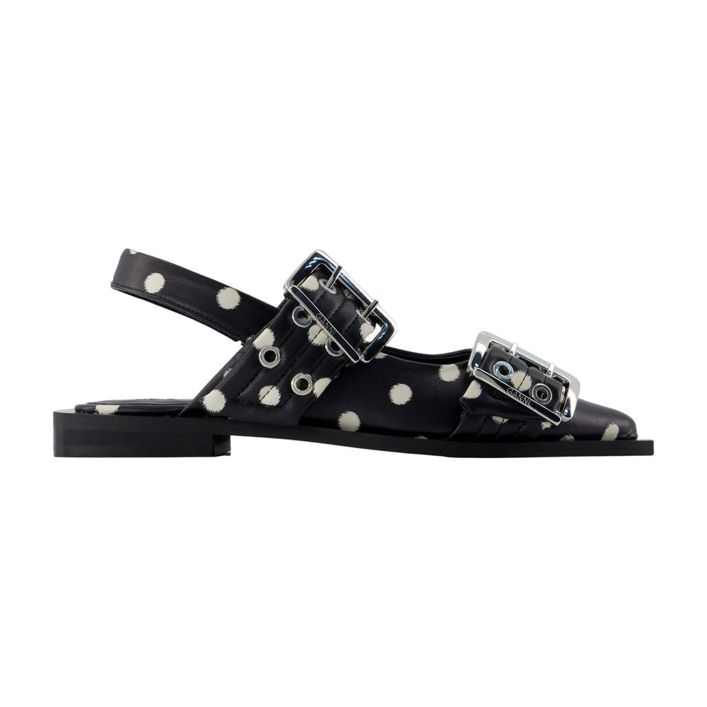 Ganni Pelinova Flat — Black
