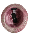 Dolce & Gabbana HAT10020 Metallic Jacquard Monogram Bucket Hat — Pink