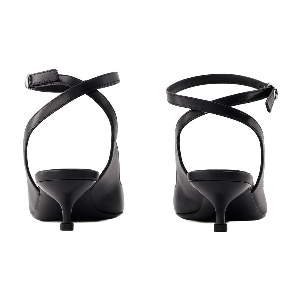 Alexander McQueen Punk Heel Sandal — Black