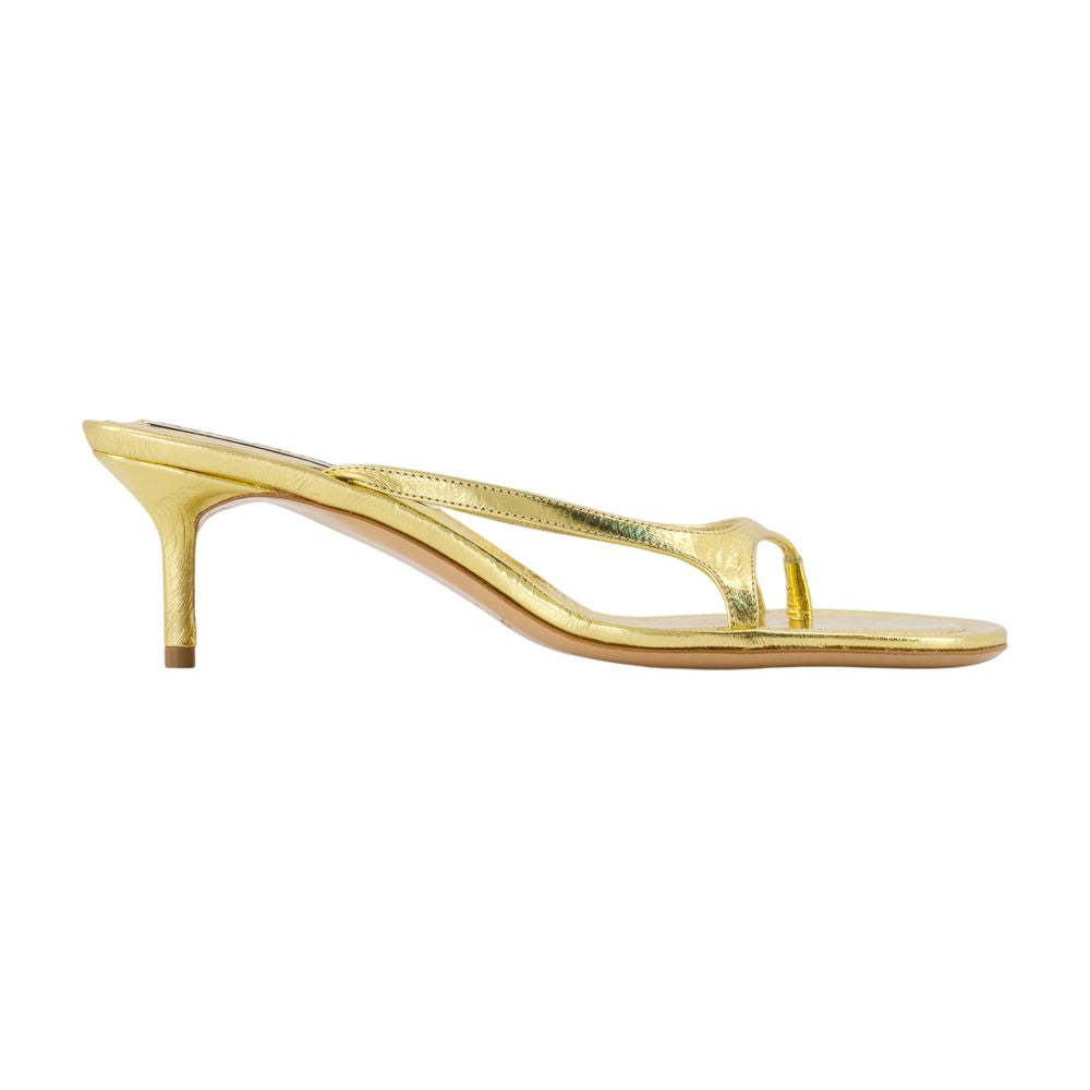 Acne Studios Gold Lambskin Heel Sandal — Gold