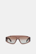 Maison AlaïA AA0092S-005 Gradient Acetate Shield Sunglasses — Brown