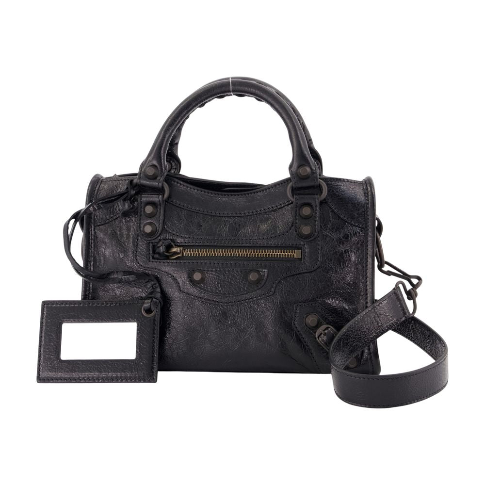 Balenciaga Leather Shoulder Bag — Black