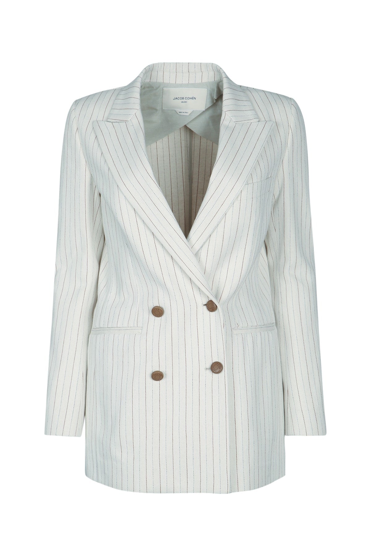 Jacob Cohen Pinstriped Cotton-Blend Blazer — White