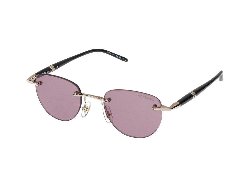Montblanc MB0412S Metal Frame Sunglasses — Rose