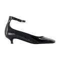 Toteme Ankle-Strap Kitten Heel Pump — Black