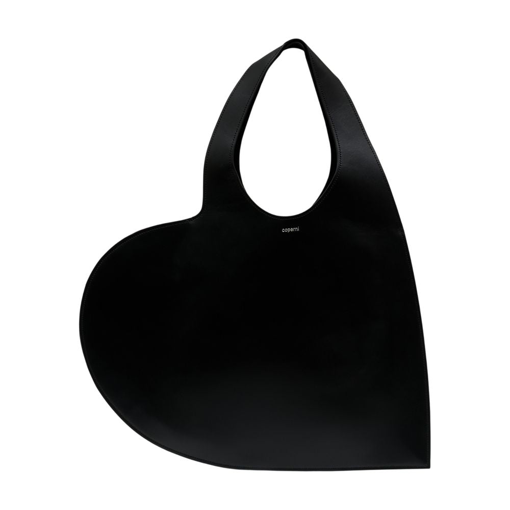 Coperni Heart-Shaped Leather Shoulder Bag — Black