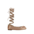 Valentino Garavani Rockstud Ballerina Flat — Brown