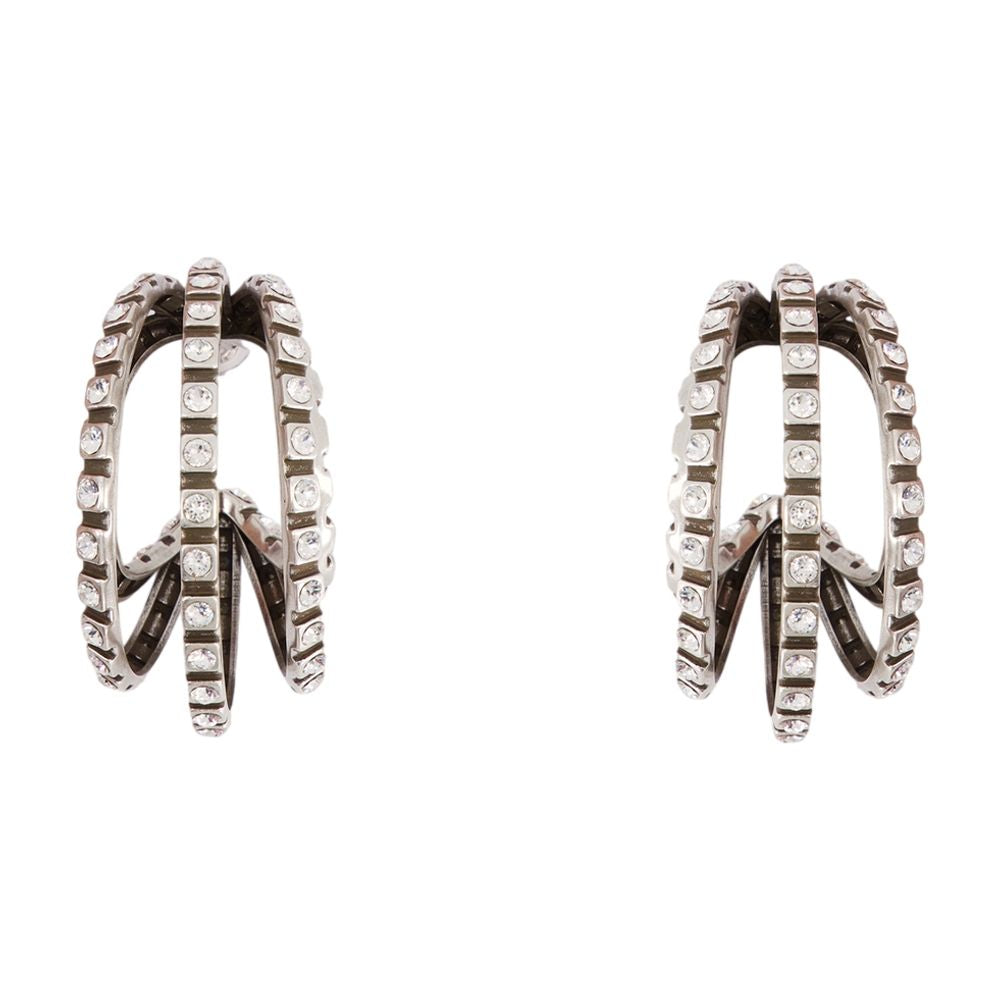 Isabel Marant Diamond-Pavé Chandelier Earrings — Silver