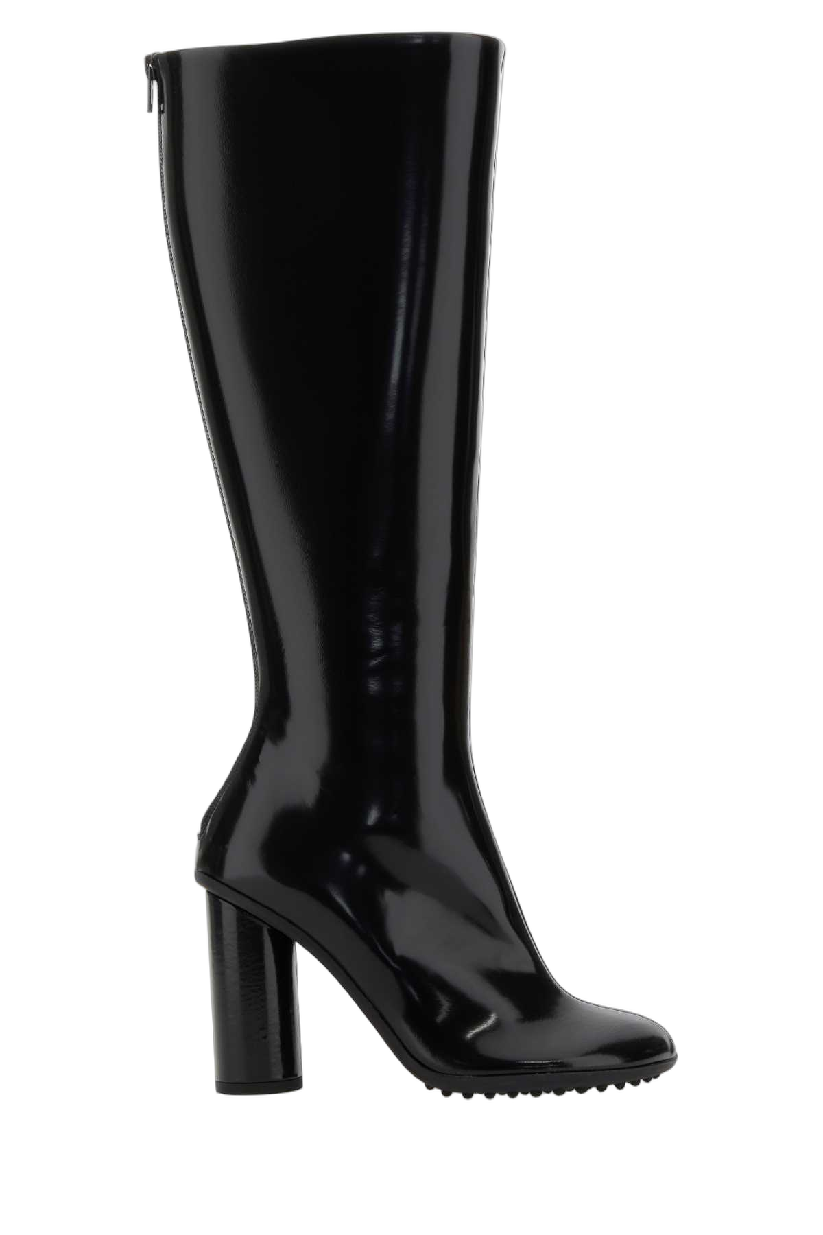 Bottega Veneta Polished Patent Leather Boot — Black
