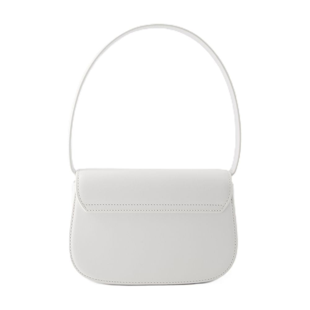 Diesel Leather Cowhide Shoulder Bag — White