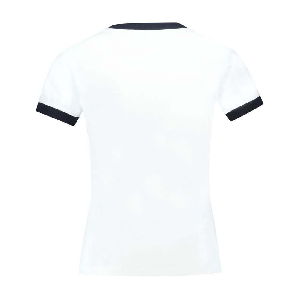 Ganni Kitty Print Cotton T-Shirt — white