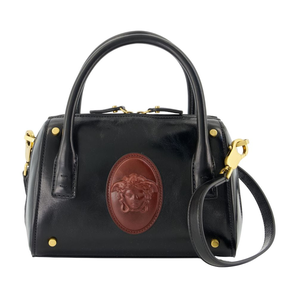 Versace Boston Top Handle Bag — Black