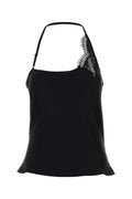 Courreges Asymmetrical Tank Top — Black