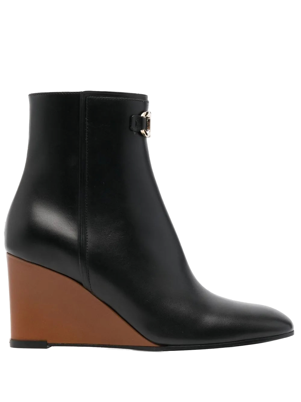 Ferragamo Devin Parker Wedge Boots — Black