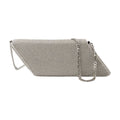 Kara Parallelogram Clutch — Silver