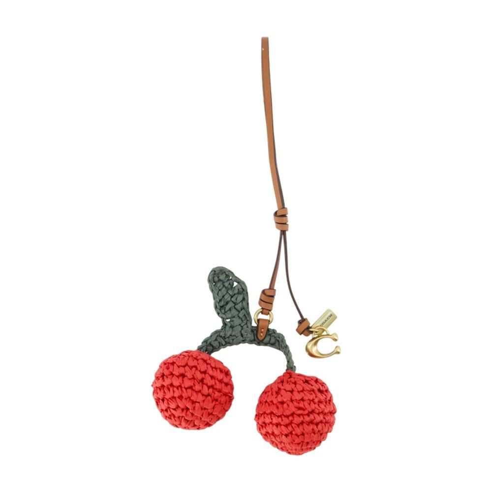 Coach Straw Cherry Charm — Multicolor