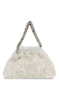 Stella McCartney Iridescent Sequin Shoulder Bag — White