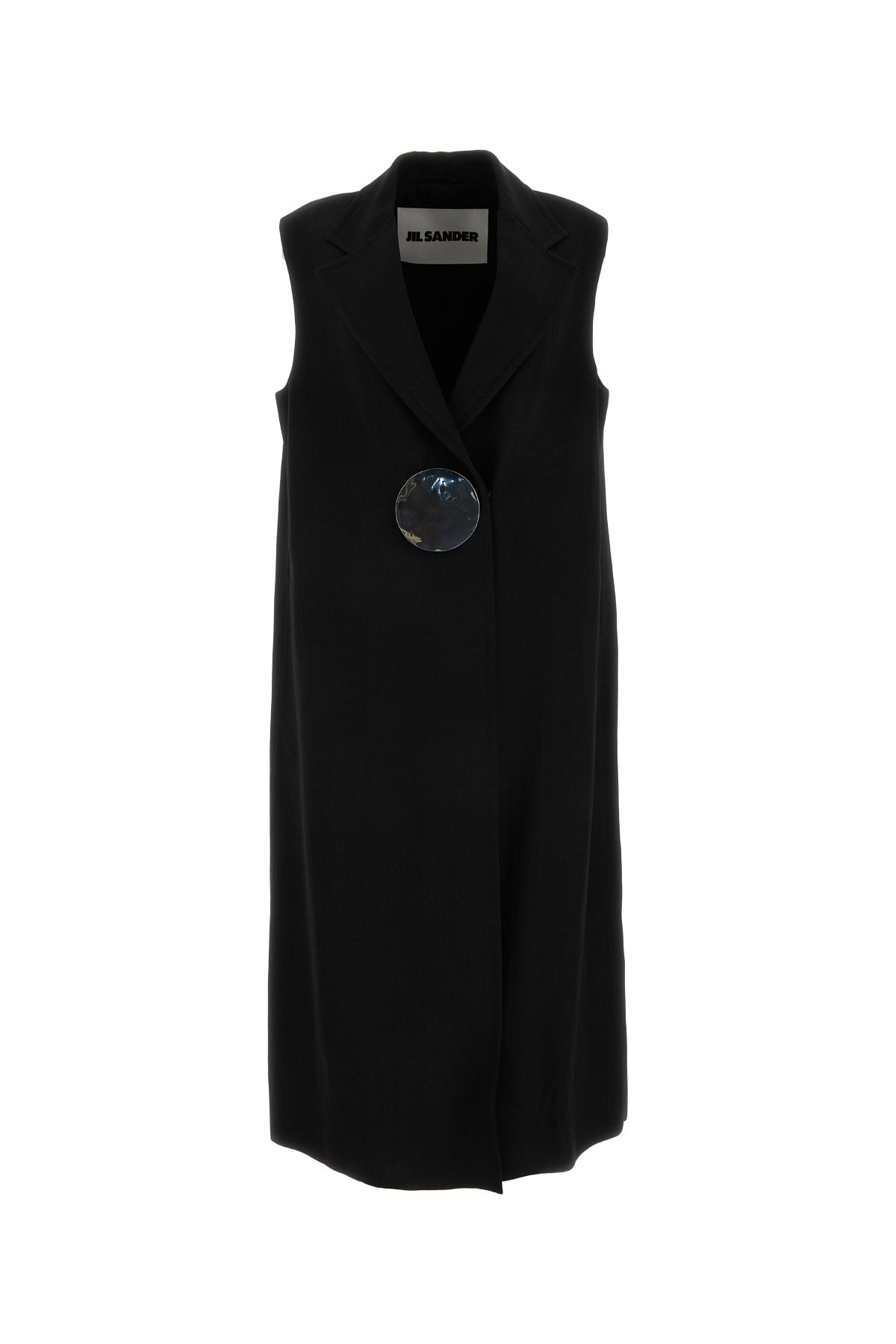Jil Sander Viscose-Silk Trench Coat — Black