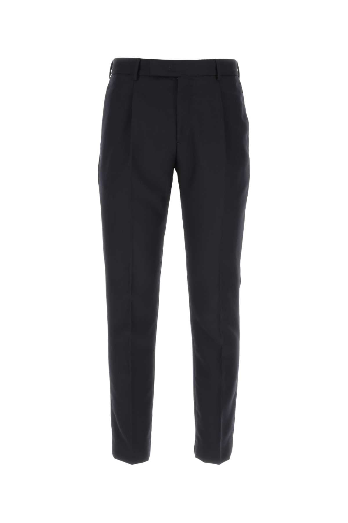 Pt Torino Virgin Wool Mohair Trousers — Black
