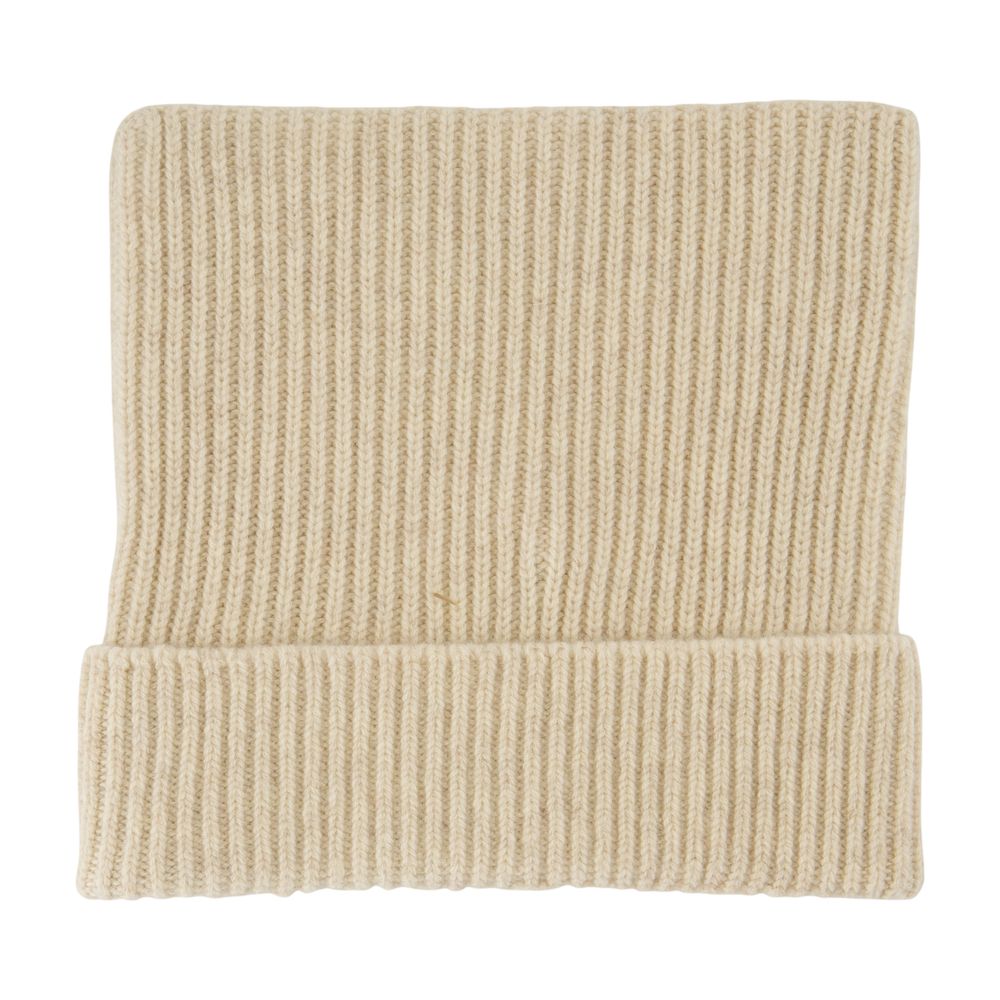 Acne Studios C40426-633 Ribbed Cotton Beanie — Beige
