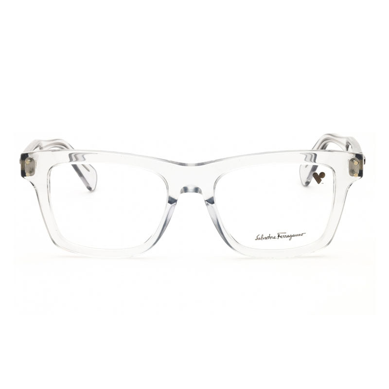 Ferragamo SF2923050 Square Full-Rim Acetate Eyeglasses — Gray