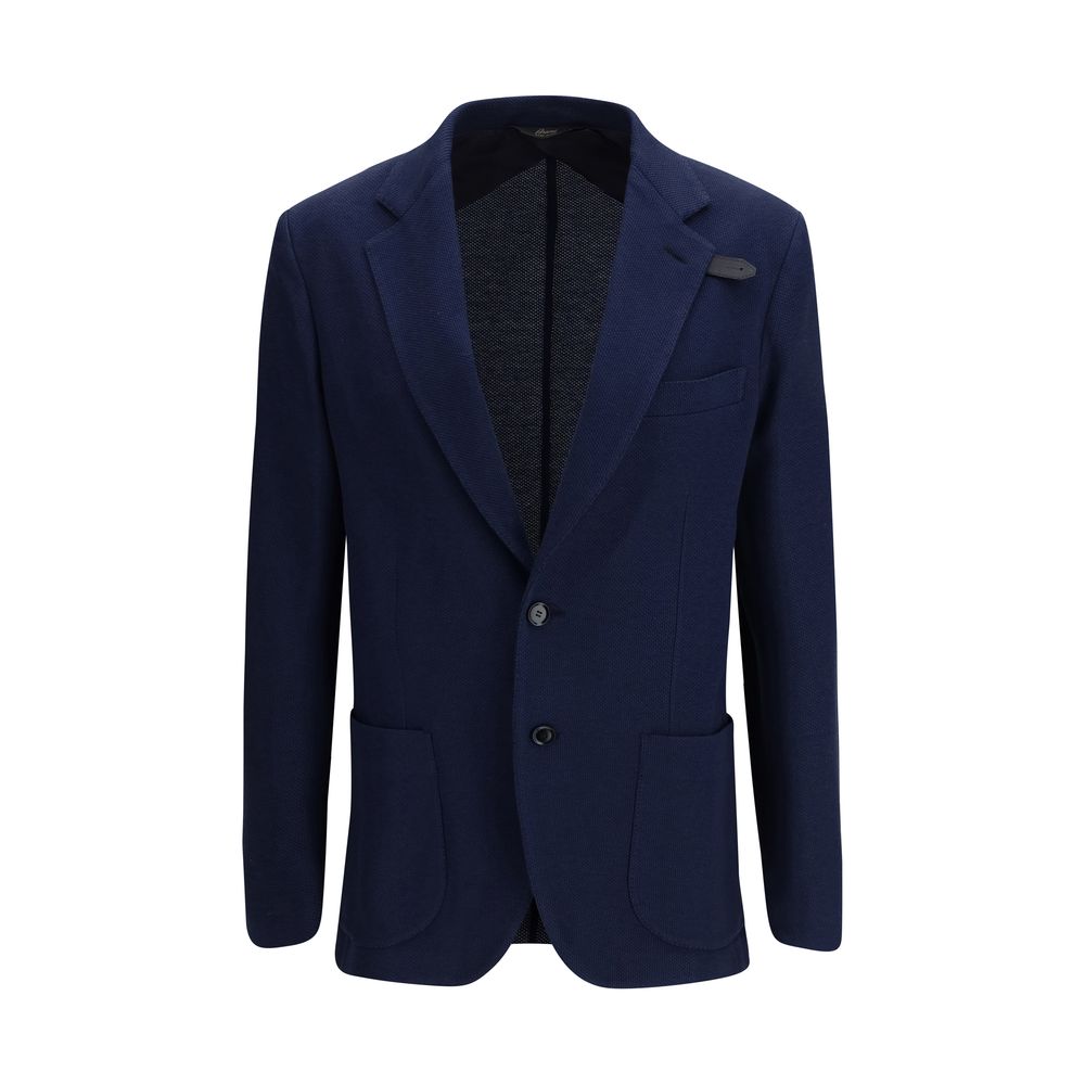 Brioni Silk Jersey Blazer — Navy