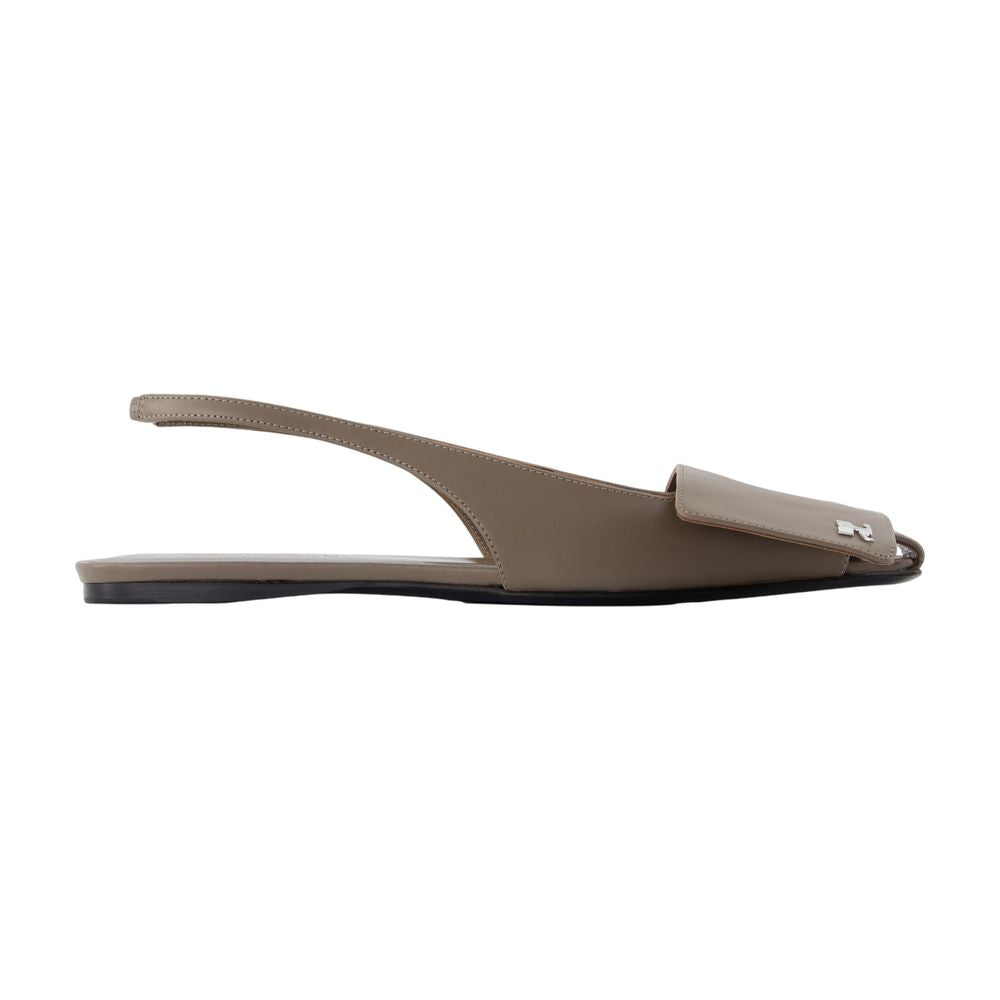 Courreges Fold Sandal — Brown