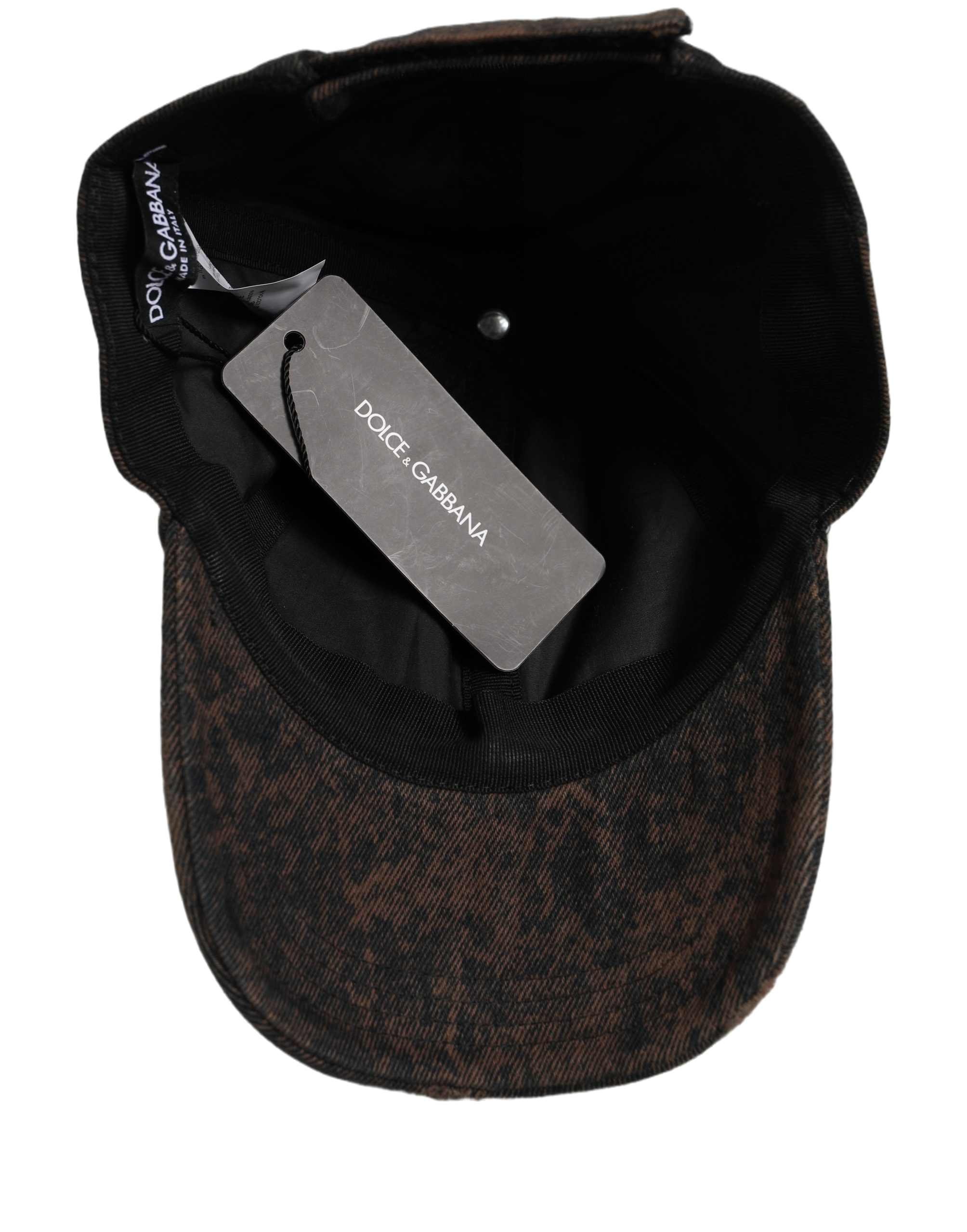Dolce & Gabbana HAT10051 Distressed Cotton Baseball Cap — Brown