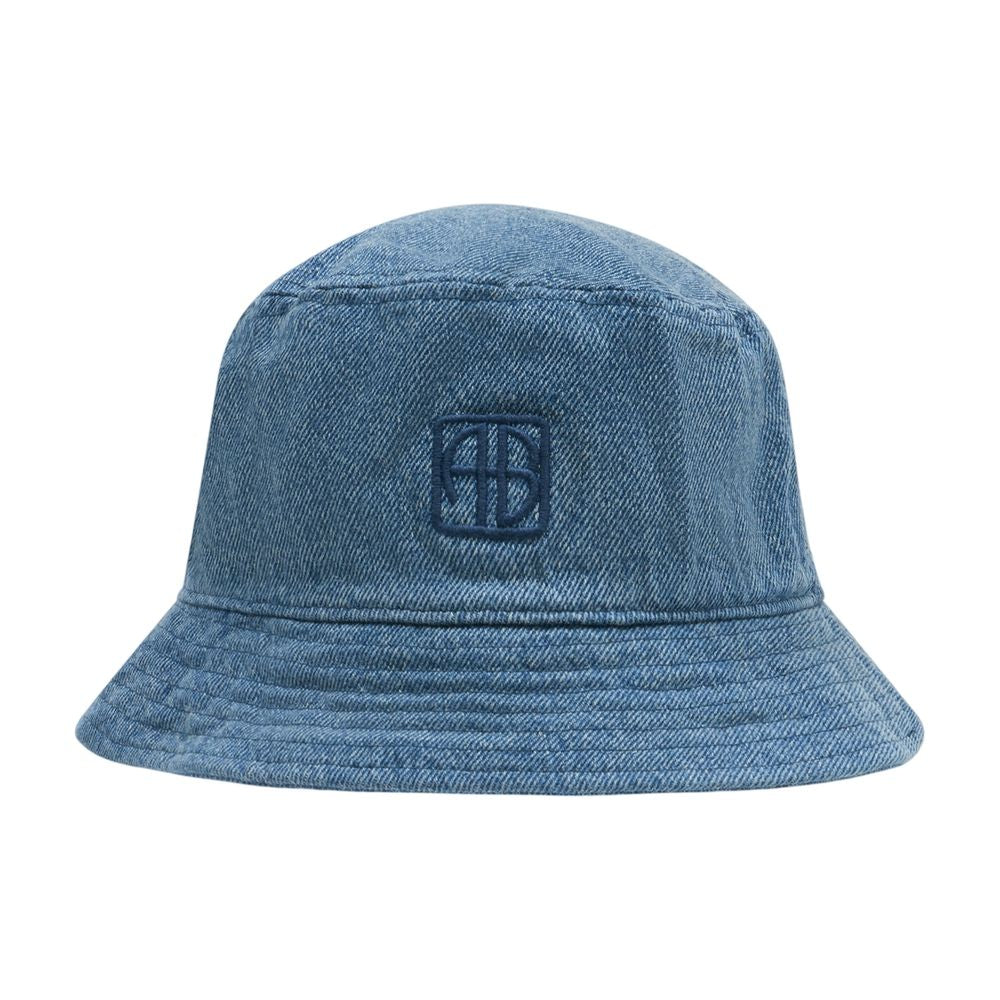 Anine Bing A-12-12027-WHD59 Cotton Denim Bucket Hat — Blue