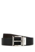 Prada Saffiano Calf Leather Belt — Black
