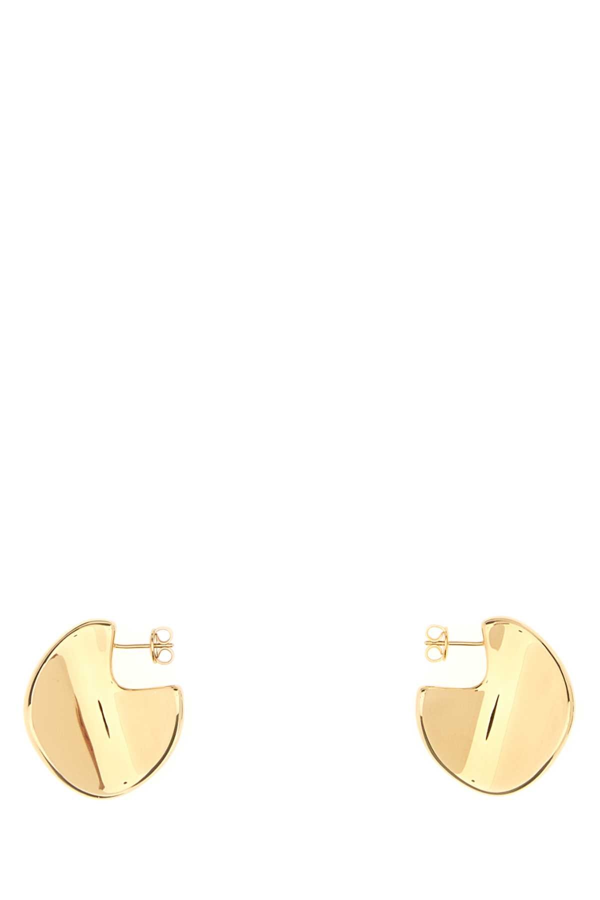 Bottega Veneta Sculptural Gold Earrings — Gold