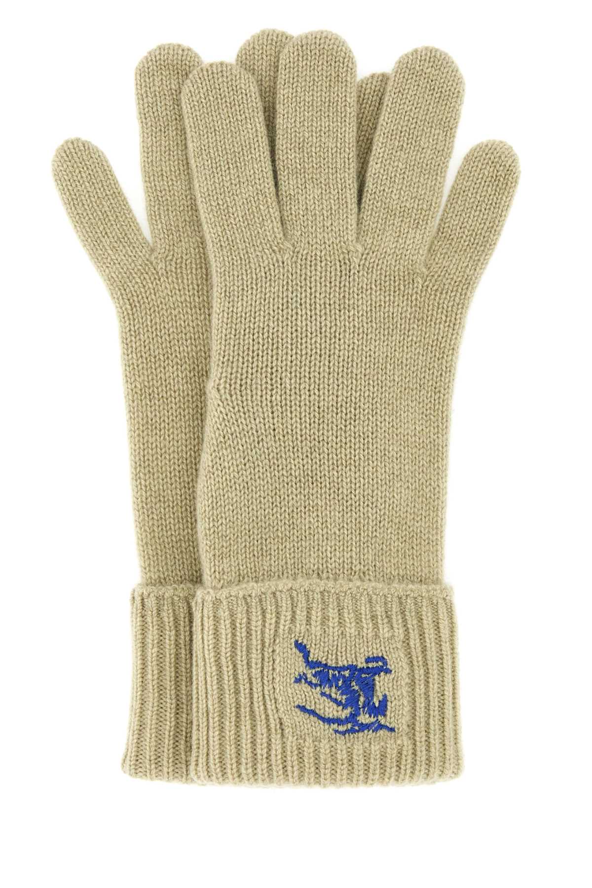 Burberry Cashmere Nylon Gloves — Beige