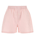Philosophy Di Lorenzo Serafini Striped Cotton Shorts — Pink