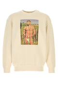 JW Anderson Graphic Cotton Sweatshirt — Beige